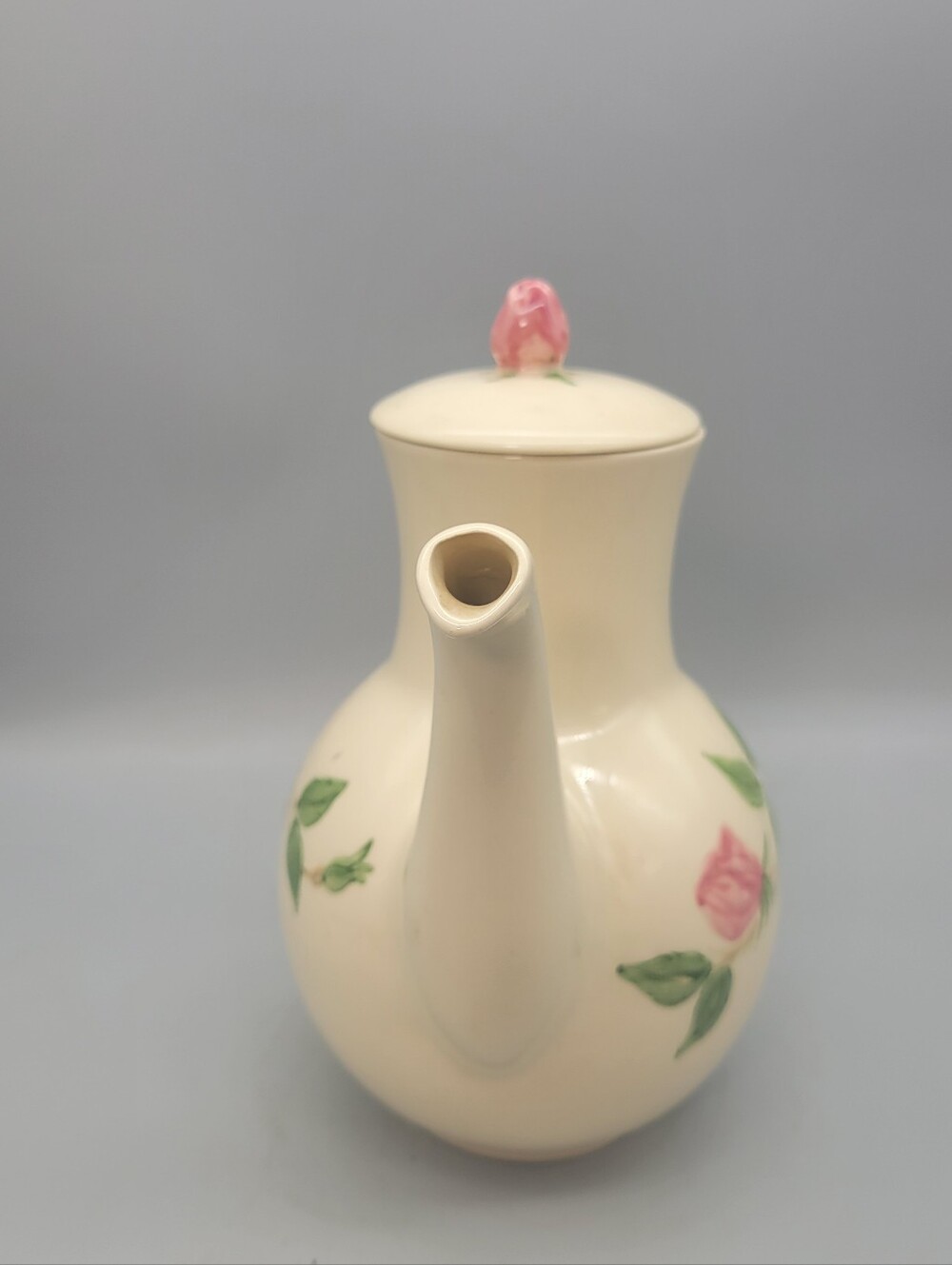 Vintage Franciscan Desert Rose Coffee Pot | USA Made California Pottery | 1950s - Picture 3 of 11